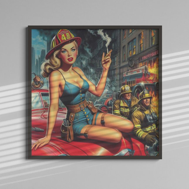 Firefighter Pin-up Poster (Creator Uploaded)