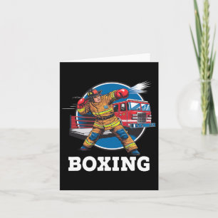 Firefighter Playing Boxing Fireman Firefight Sport Card
