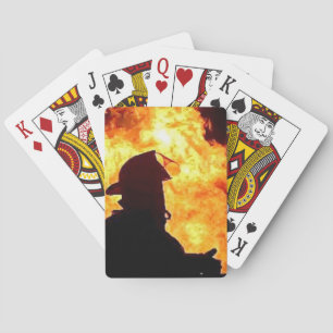 firefighter playing cards
