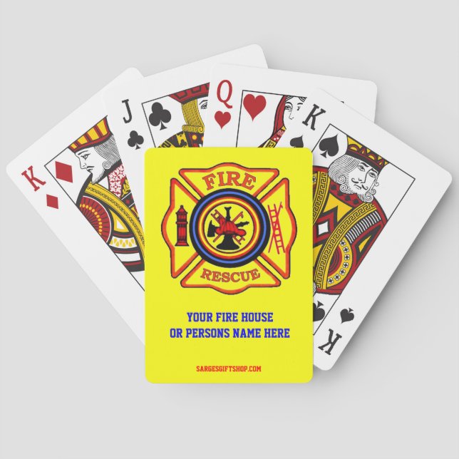 FIREFIGHTER PLAYING CARDS (Back)