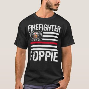 Firefighter POPPIE Support The Thin Red Line US Fl T-Shirt