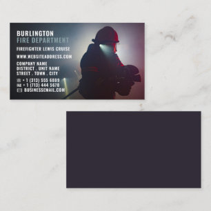 Firefighter Portrait, Firefighter Business Card