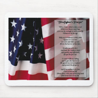 firefighter prayer black print mouse mat