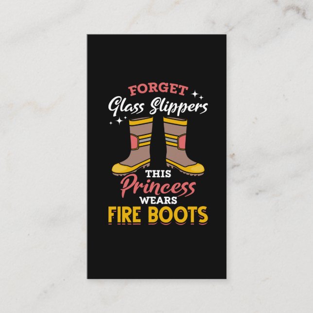 Firefighter Princess Proud Fire Fighter Girl Business Card (Front)