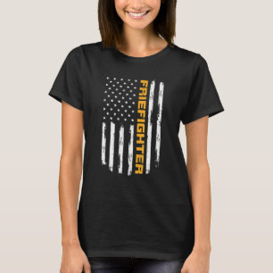 Firefighter Proud Positive Carrer Vintage American T-Shirt