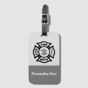 Firefighter Rescue   Luggage Tag