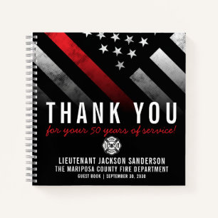Firefighter Retirement Anniversary Guest Book