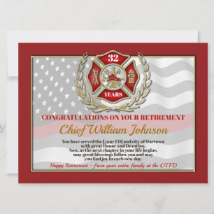 Firefighter Retirement Award Template
