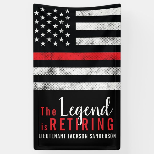 Firefighter Retirement Fire Department Fireman Banner (Vertical)