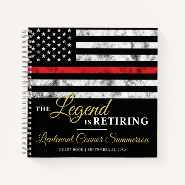 Firefighter Retirement Fire Department Fireman Notebook (Front)