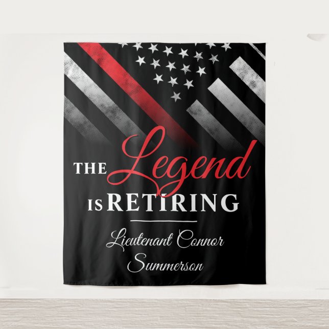 Firefighter Retirement Fire Department Fireman Tapestry (Front)