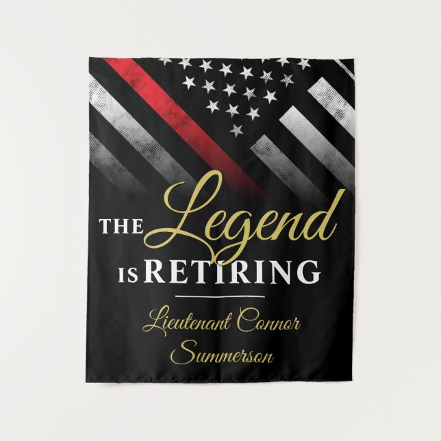 Firefighter Retirement Fire Department Fireman Tapestry (Front)