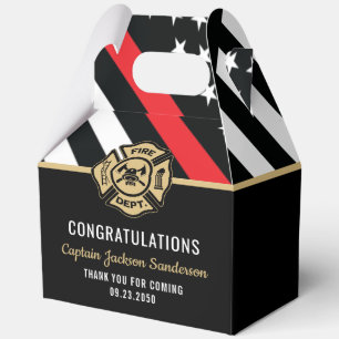 Firefighter Retirement Fire Department Party Favour Box