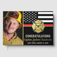 Firefighter Retirement Fireman Red Line Flag Photo