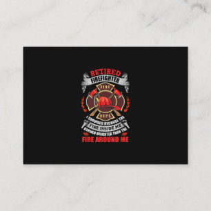 Firefighter Retirement Gifts For Men 2021 Quotes Business Card