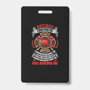 Firefighter Retirement Gifts For Men 2021 Quotes ID Badge