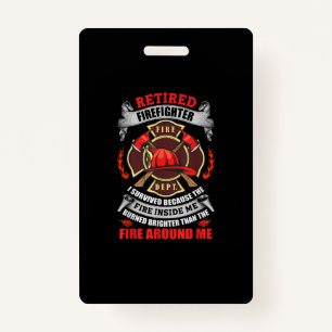 Firefighter Retirement Gifts For Men 2021 Quotes ID Badge