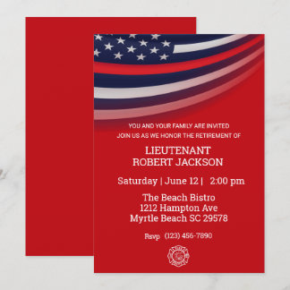Firefighter Retirement Party Celebration Invitation