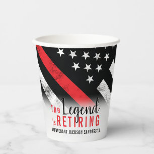 Firefighter Retirement Party Fire Department Paper Cups