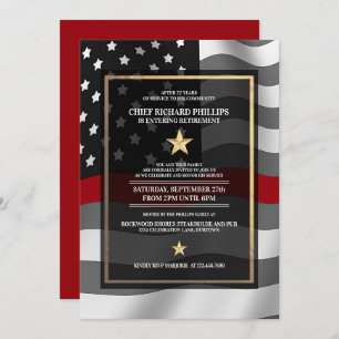 Firefighter Retirement Party Invitation