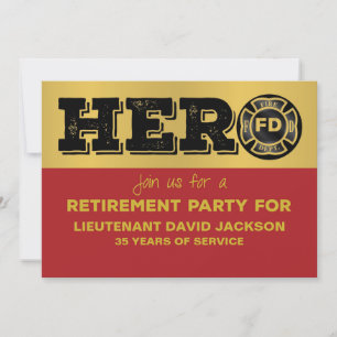Firefighter Retirement Party Invitation Customise