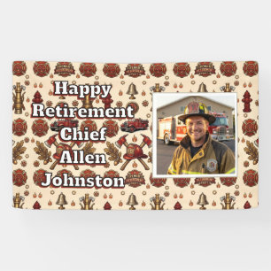 Firefighter Retirement Party Photo Template Banner