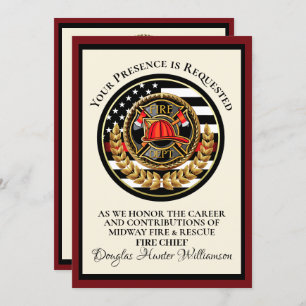 Firefighter Retirement / Recognition Invitation