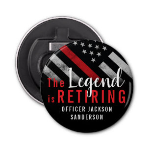 Firefighter Retirement Red Line Flag Fireman Bottle Opener