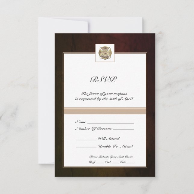 Firefighter RSVP Card (Front)