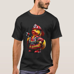 Firefighter Rubber Fireman Duck Ducky Duckie T-Shirt