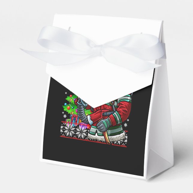 Firefighter Santa Claus Fireman Costume Ugly Favour Box (Front Side)