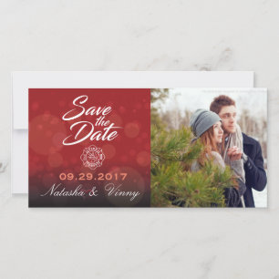 Firefighter Save the Date 8"x4" Photocard