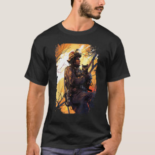 Firefighter Saving A Cat - Firefighter & Fireman T-Shirt