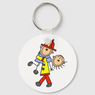 Firefighter Saving Lives T-shirts and Gifts Key Ring