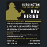 Firefighter Silhouette, Firefighter Recruitment Flyer<br><div class="desc">Firefighter Silhouette,  Firefighter Recruitment Flyer by The Business Card Store.</div>