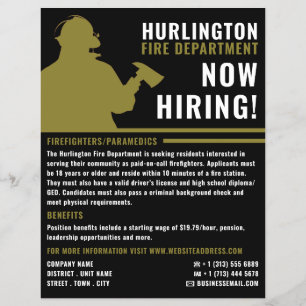 Firefighter Silhouette, Firefighter Recruitment Flyer