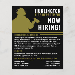 Firefighter Silhouette, Firefighter Recruitment Flyer