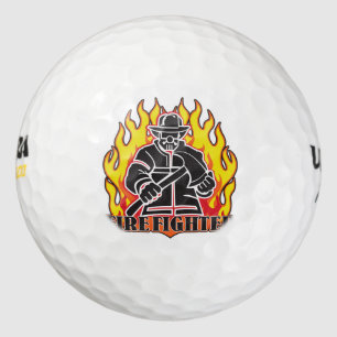 Firefighter Silhouette Golf Balls
