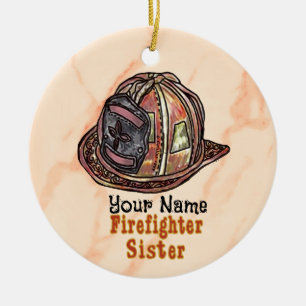 Firefighter Sister Ceramic Tree Decoration
