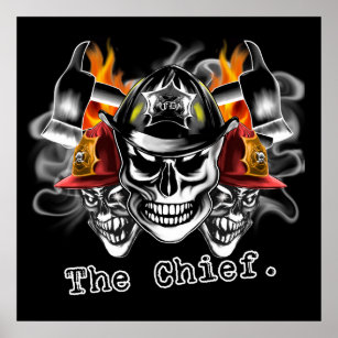 Firefighter Skulls: The Chief. Poster