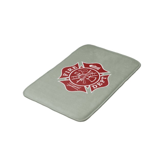 Firefighter Small Bath Mat (Angled)