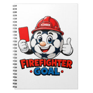 Firefighter Soccer Referee Mascot Notebook