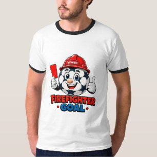 Firefighter Soccer Referee Mascot T-Shirt