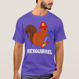 Firefighter Squirrel Funny Fire Fighter Rodent Fir T-Shirt