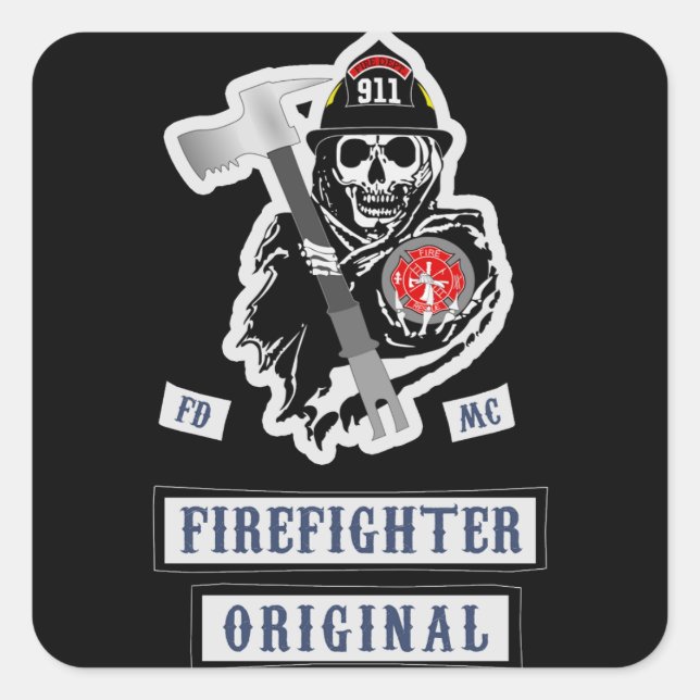 Firefighter Stickers! Square Sticker (Front)