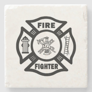 Firefighter Stone Coaster