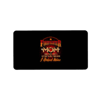 Firefighter Support - Fireman Proud Mum Label
