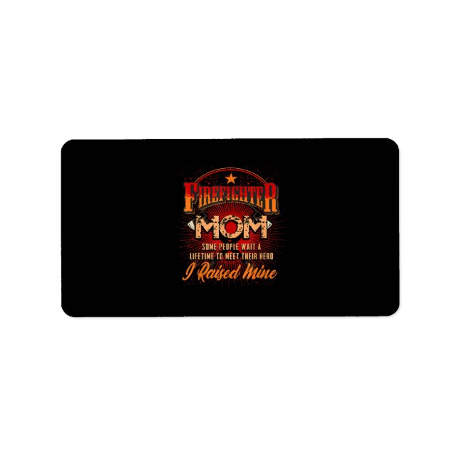 Firefighter Support - Fireman Proud Mum Label (Front)