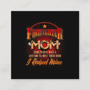Firefighter Support - Fireman Proud Mum Square Business Card