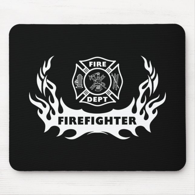 Firefighter Tattoo Mouse Mat (Front)